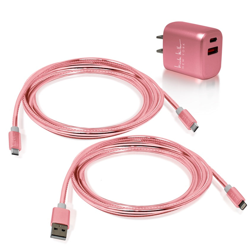Nicole Miller Universal Rapid Charging Bundle - Rose Gold