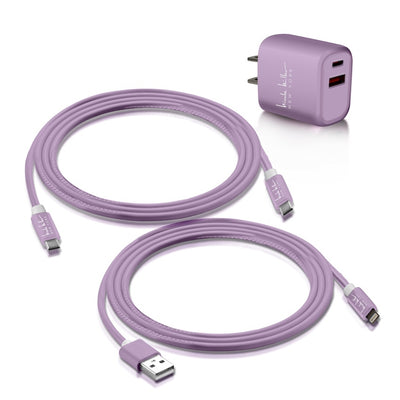 Nicole Miller Universal Rapid Charging Bundle - Lavender