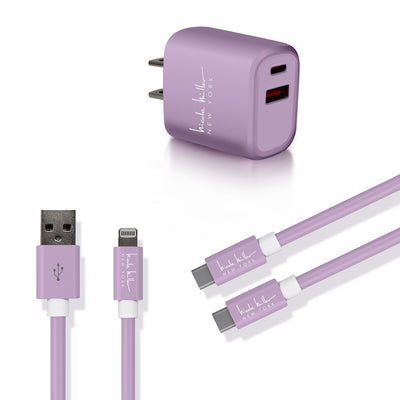 Nicole Miller Universal Rapid Charging Bundle - Lavender