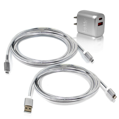 Nicole Miller Universal Rapid Charging Bundle - Silver