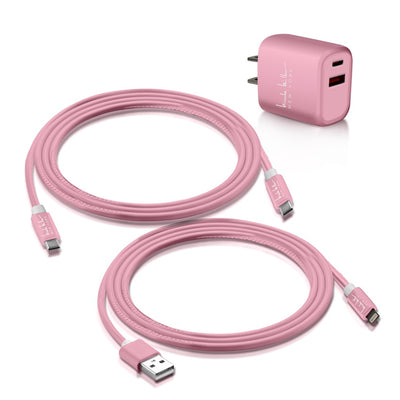 Nicole Miller Universal Rapid Charging Bundle - Soft Pink