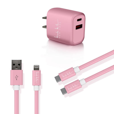 Nicole Miller Universal Rapid Charging Bundle - Soft Pink