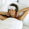 BUY ONE GET ONE FREE: Olivia Rose Satin Sleep Set Pillowcase & Eye Mask - WHITE