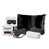 Olivia Rose Satin Sleep Set & 2 Pack Towel Turban - BLACK