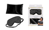 Olivia Rose Satin Sleep Set & 2 Pack Towel Turban - BLACK