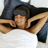 Olivia Rose Satin Sleep Set & 2 Pack Towel Turban - BLACK