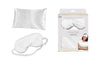 Olivia Rose Satin Sleep Set & 2 Pack Towel Turban - WHITE