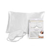 Olivia Rose Satin Sleep Set & 2 Pack Towel Turban - WHITE