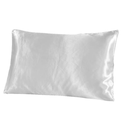 2 Pack Satin Sleep Set Pillowcase & Eye Mask - WHITE