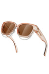 OverVue Polarized Sunglasses - TRANSPARENT TEA