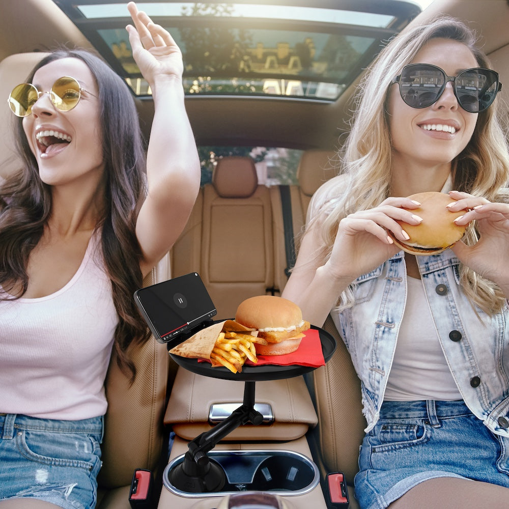 Universal Cup Holder Car Phone Mount & Adjustable Tray