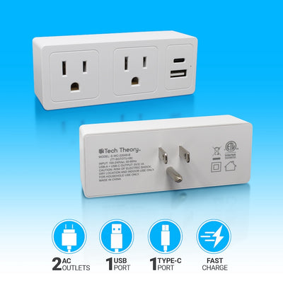 2 Pack Mini Universal Travel Charging Station