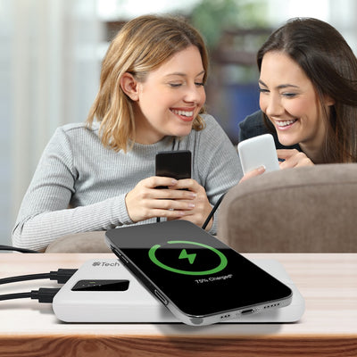 PowerMag View Wireless Charging Backup Battery - White