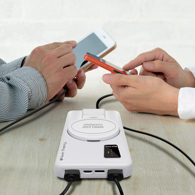 PowerMag View Wireless Charging Backup Battery - White