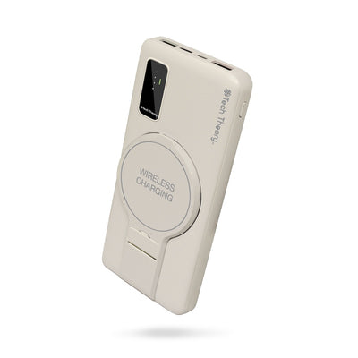 PowerMag View Wireless Charging Backup Battery - Oatmeal