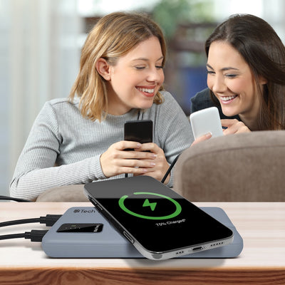 PowerMag View Wireless Charging Backup Battery - Steel