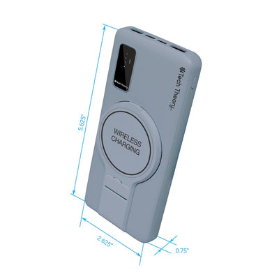 PowerMag View Wireless Charging Backup Battery - Steel