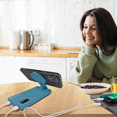 PowerMag View Wireless Charging Backup Battery - Ocean Blue