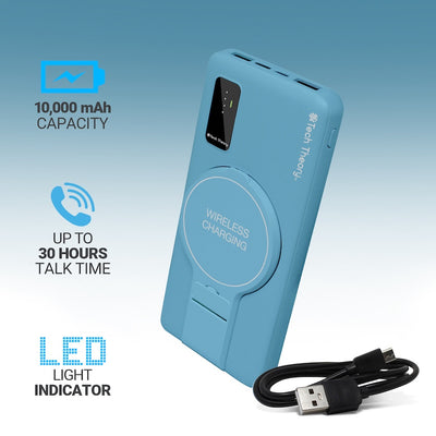 PowerMag View Wireless Charging Backup Battery - Ocean Blue