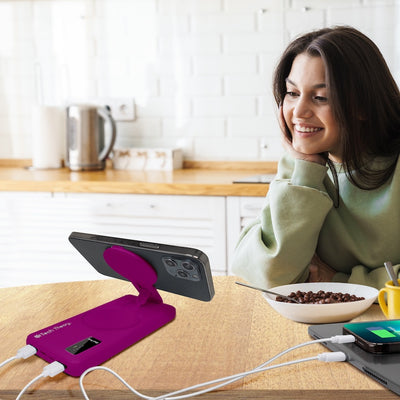 PowerMag View Wireless Charging Backup Battery - Plum