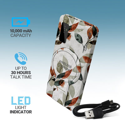 PowerMag View Wireless Charging Backup Battery - Autumn Leaves