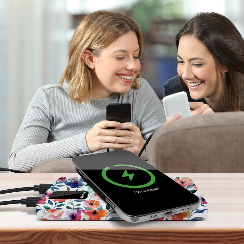 PowerMag View Wireless Charging Backup Battery - Floral