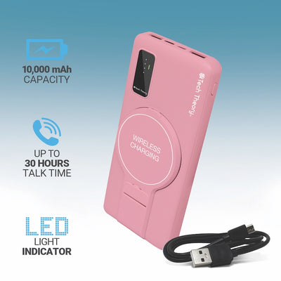 View Wireless Charging 10,000mAh Backup Battery - ROSE