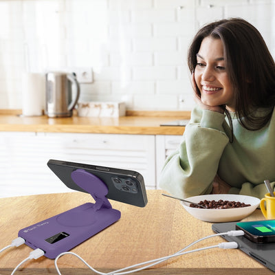 View Wireless Charging 10,000mAh Backup Battery - DUSTY PURPLE