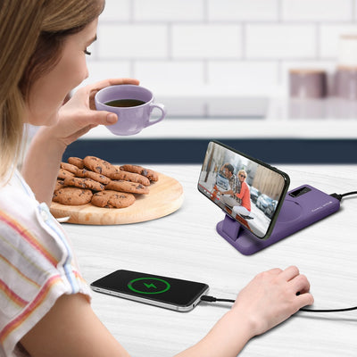 View Wireless Charging 10,000mAh Backup Battery - DUSTY PURPLE