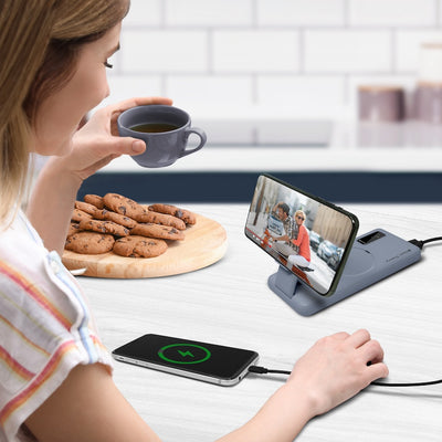 View Wireless Charging 10,000mAh Backup Battery - STEEL