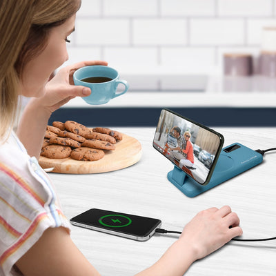 View Wireless Charging 10,000mAh Backup Battery - OCEAN BLUE