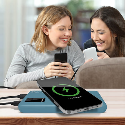 View Wireless Charging 10,000mAh Backup Battery - OCEAN BLUE