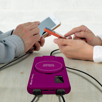 View Wireless Charging 10,000mAh Backup Battery - PLUM