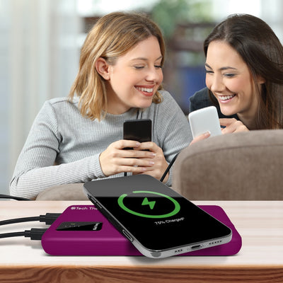 View Wireless Charging 10,000mAh Backup Battery - PLUM