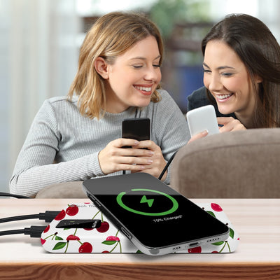 View Wireless Charging 10,000mAh Backup Battery - CHERRIES