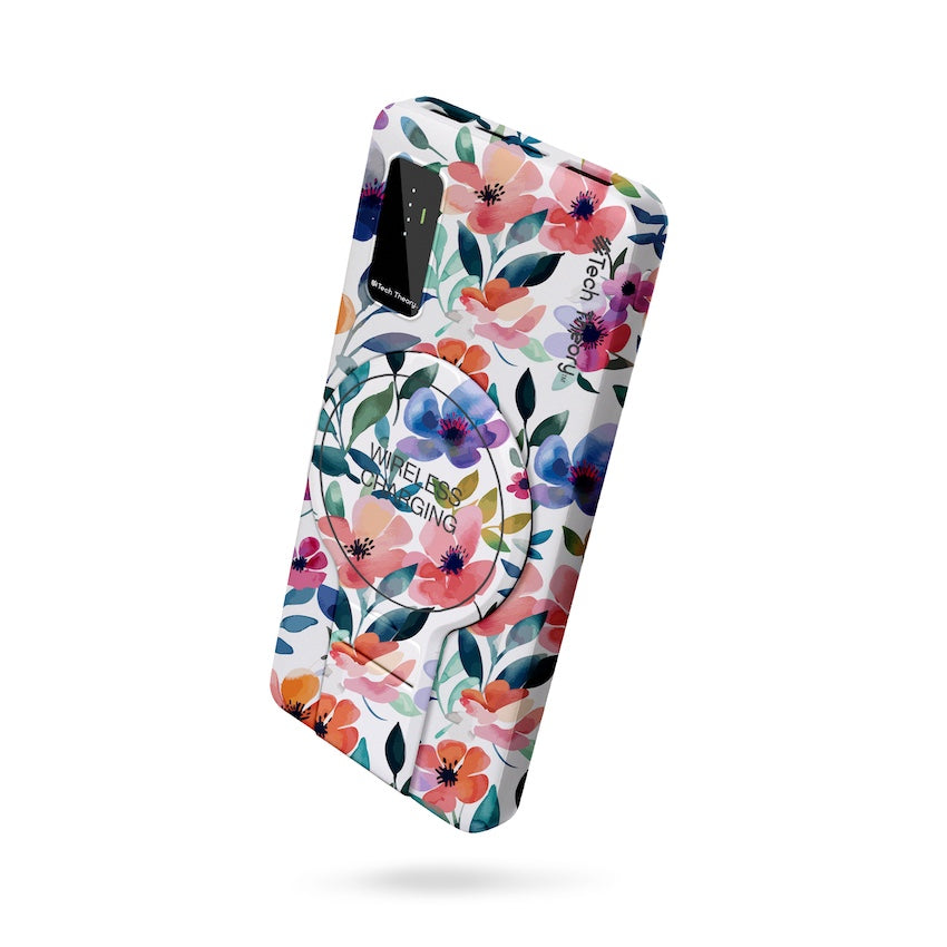 View Wireless Charging 10,000mAh Backup Battery - FLORAL
