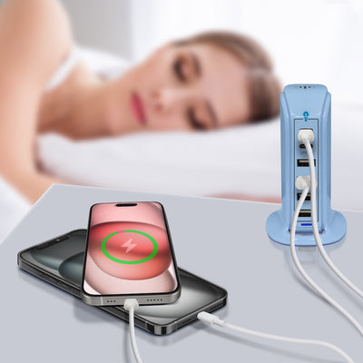 PowerUp PD Power Tower Multi Port Charging Station - SOFT BLUE
