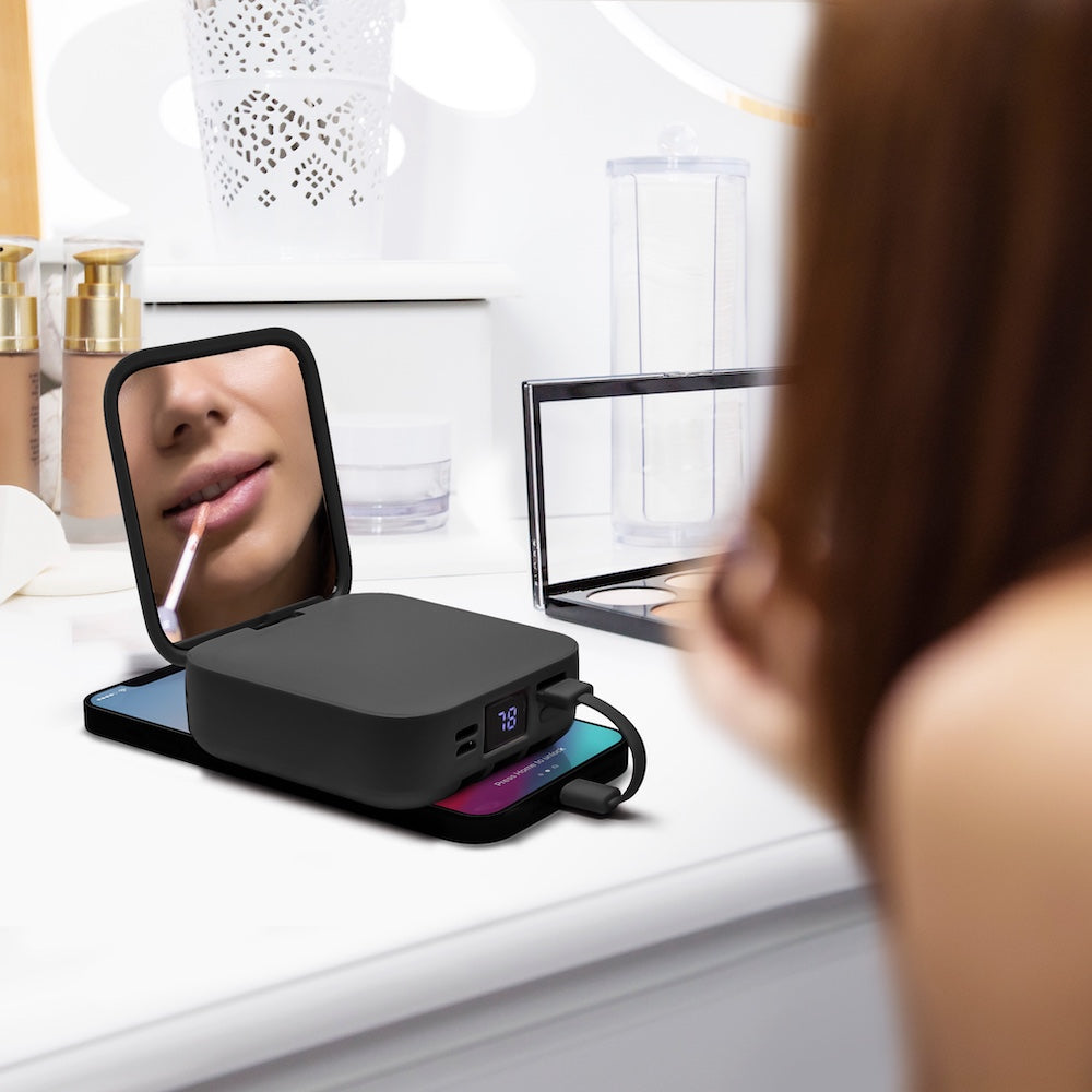 PowerUp Glow Portable Power Bank and Compact Mirror