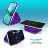 PowerUp Trinity 3 in 1 Wireless Charging Station for iPhone AirPods & iWatch - PURPLE
