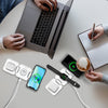 PowerUp Trinity 3 in 1 Wireless Charging Station for iPhone AirPods & iWatch - WHITE