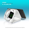 PowerUp Trinity 3 in 1 Wireless Charging Station for iPhone AirPods & iWatch - WHITE