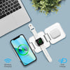 PowerUp Trinity 3 in 1 Wireless Charging Station for iPhone AirPods & iWatch - WHITE