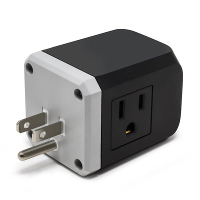 PowerUp Squared 3 Outlet & 3 USB Charging Station - BLACK