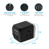 PowerUp Squared 3 Outlet & 3 USB Charging Station - BLACK