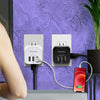 PowerUp Squared 3 Outlet & 3 USB Charging Station - WHITE