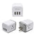 2 Pack PowerUp Squared 3 Outlet & 3 USB Charging Station - WHITE