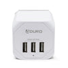 PowerUp Squared 3 Outlet & 3 USB Charging Station - WHITE