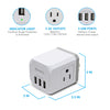 PowerUp Squared 3 Outlet & 3 USB Charging Station - WHITE