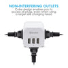 PowerUp Squared 3 Outlet & 3 USB Charging Station - WHITE