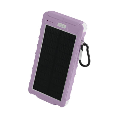 Solar 10,000mAh Dual USB Backup Battery - Lavender
